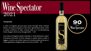 Wine Spectator 90/100 points Vermentino di Gallura Spera